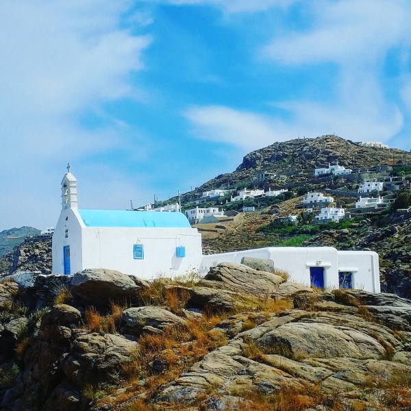 Dorf Ano Mera - Weltbekannte Insel Mykonos, Griechenland