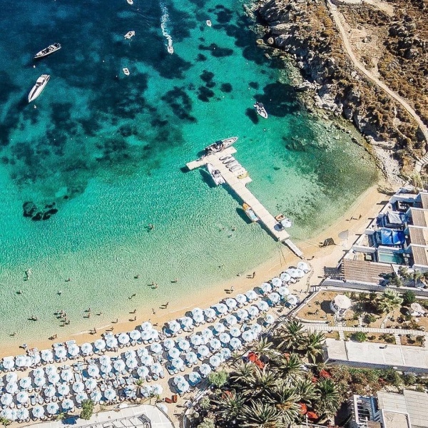 Nammos Strand - Weltbekannte Insel Mykonos, Griechenland